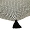 Edge Collections - 20" x 20" x 4" - Beige - Decorative Stripe Accent Pillow with Tassel - 1 Piece